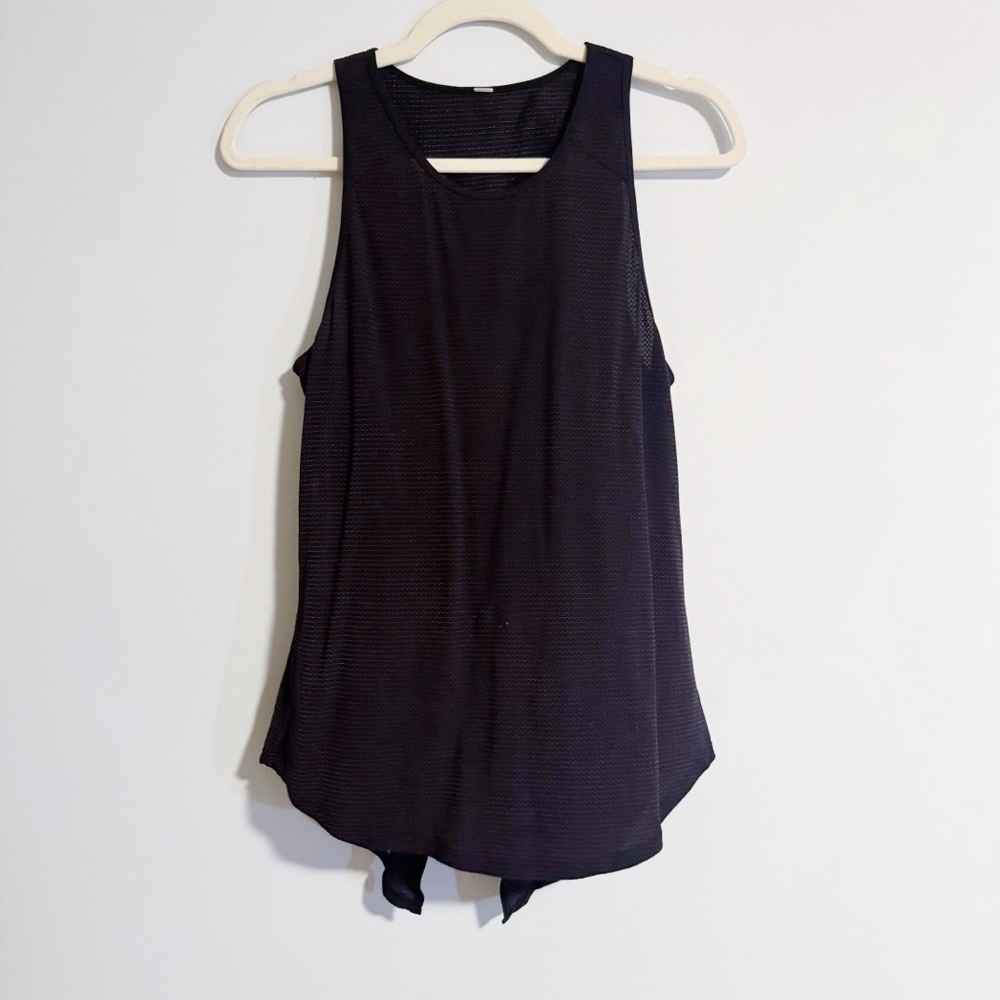 Lululemon - Black Mesh Keyhole Back Tank Top
